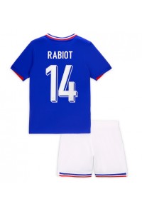 Frankrijk Adrien Rabiot #14 Babytruitje Thuis tenue Kind EK 2024 Korte Mouw (+ Korte broeken)